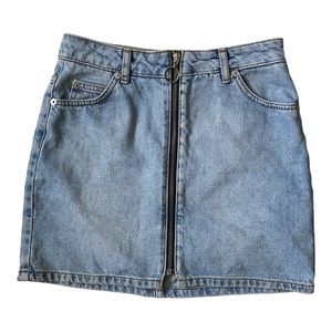 TopShop Moto Blue Denim Skirt Women Size 4
